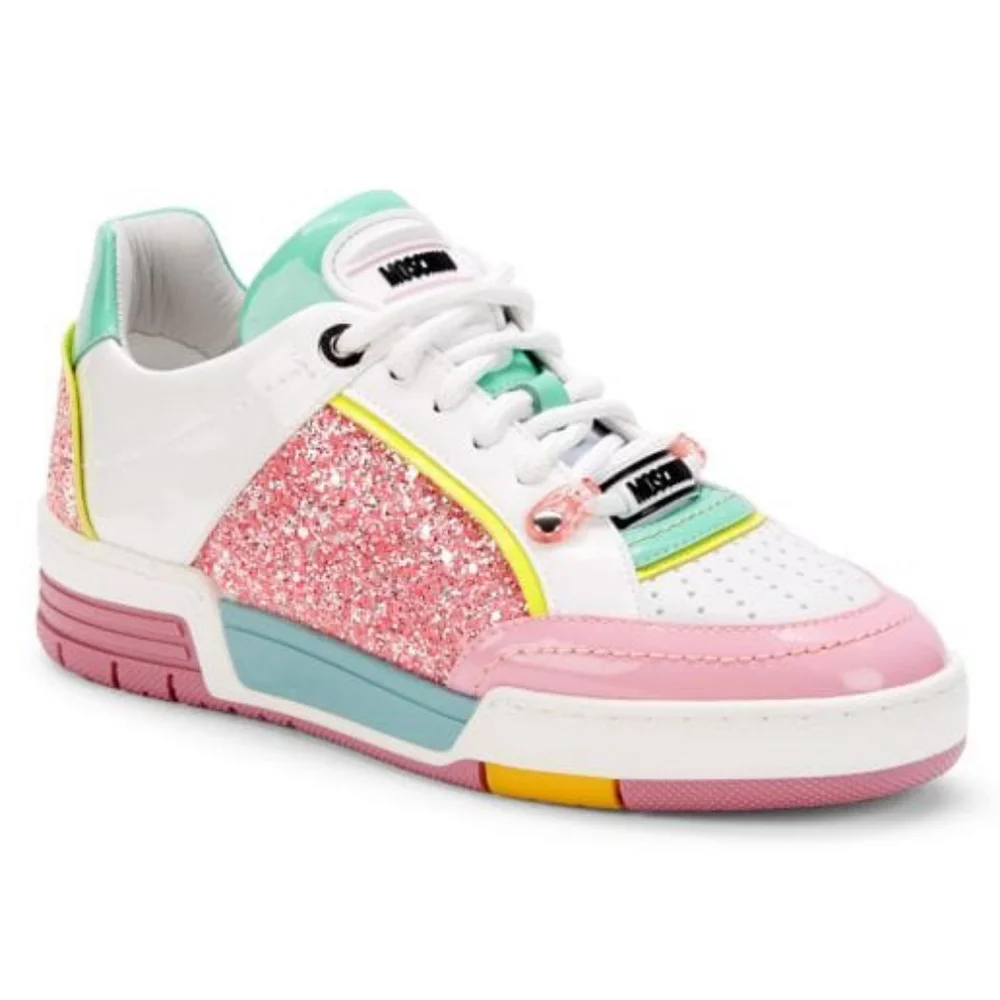 Mochino Couture Glitter Pink Multi women sneakers - Picture 4 of 7
